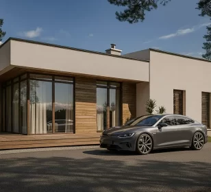 Одноэтажный каркасный дом с плоской крышей КД-640 фото 2