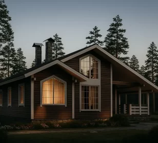 Одноэтажный каркасный дом с верандой и вторым светом КД-750 фото 1