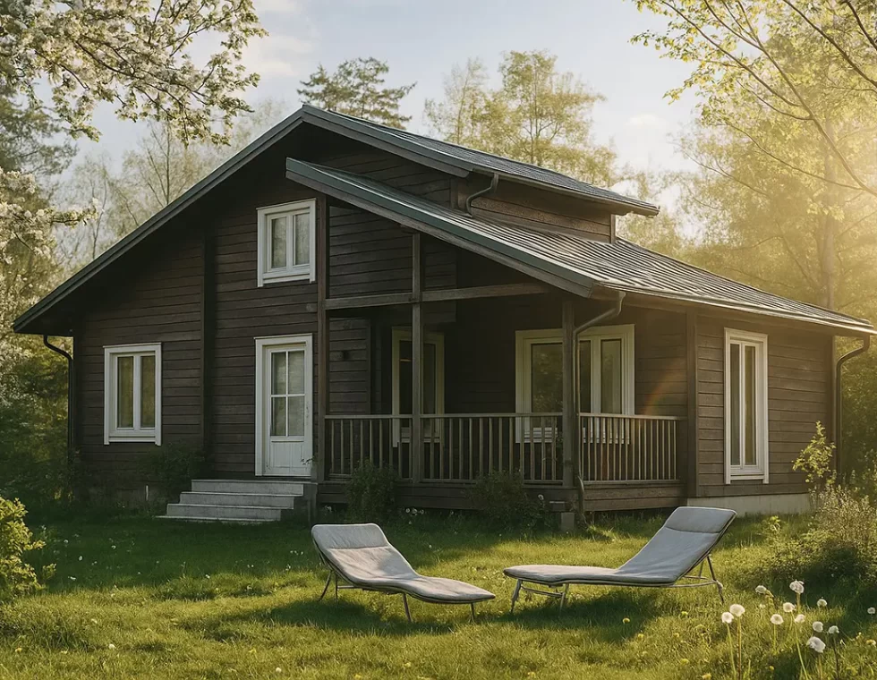 Одноэтажный каркасный дом с мансардой КД-100 фото 2