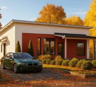 Односкатный каркасный дом КД-570 фото