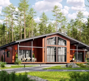 проект каркасного дома КД-1180 торец