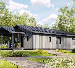 проект каркасного дома КД-1190 главный фасад