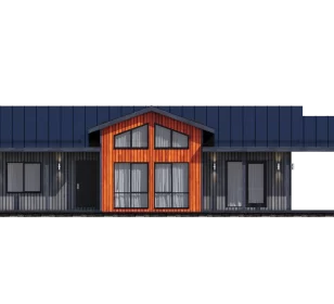 проект каркасного дома КД-1190 главный фасад