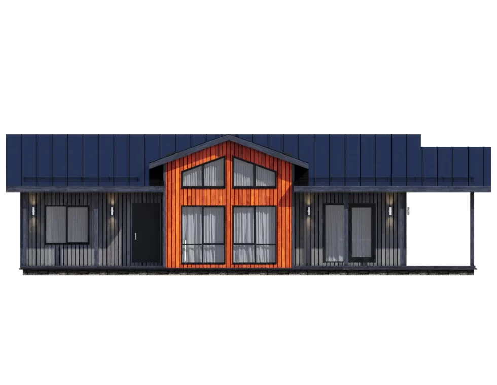 проект каркасного дома КД-1190 главный фасад