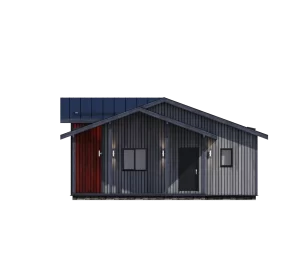 проект каркасного дома КД-1190 торец