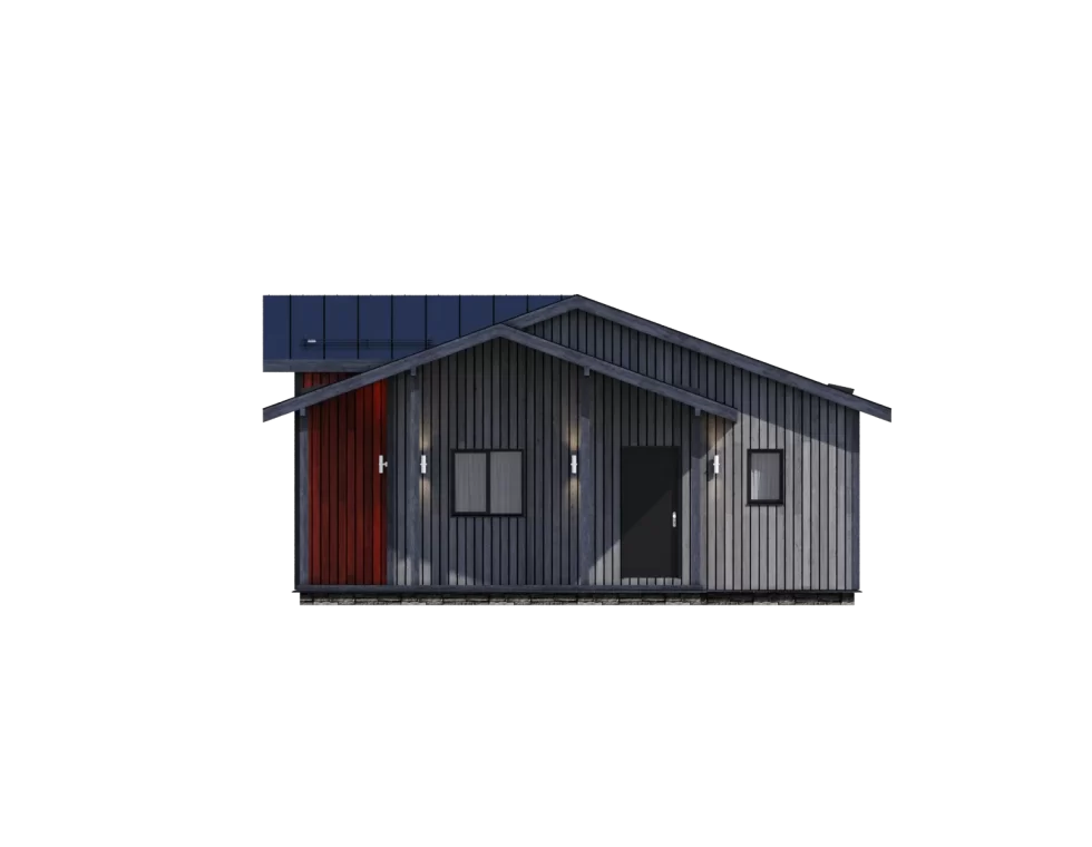 проект каркасного дома КД-1190 торец