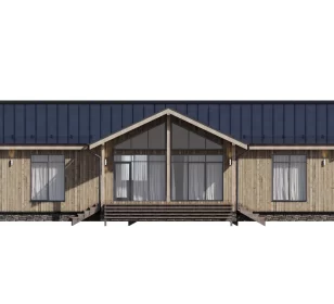 проект каркасного дома КД-1200 фасад