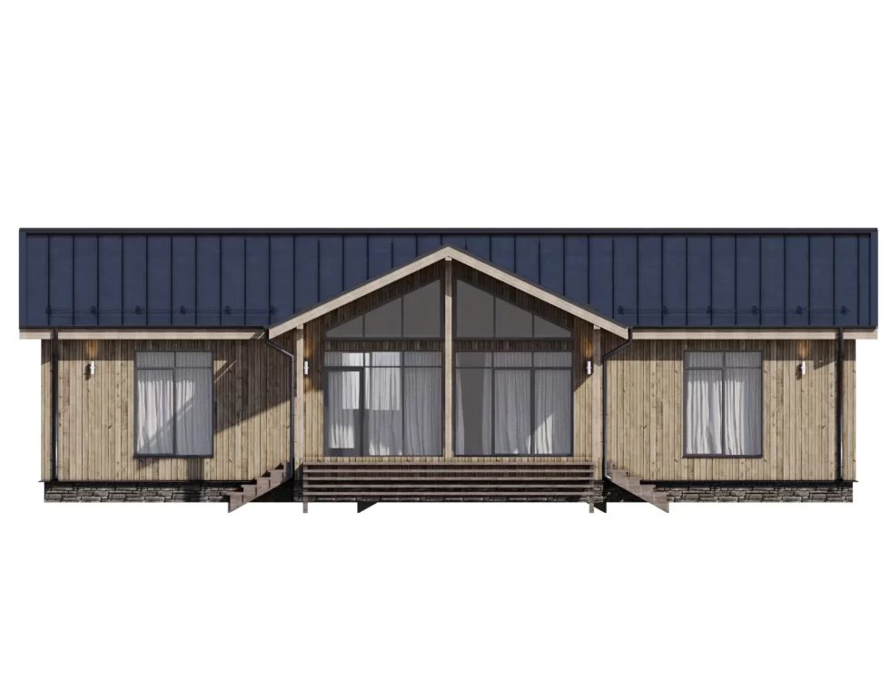 проект каркасного дома КД-1200 фасад