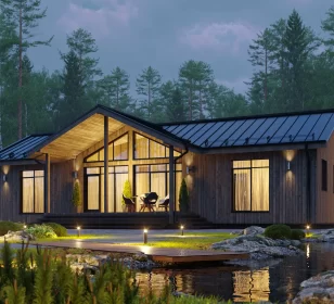 проект каркасного дома КД-1200 торец