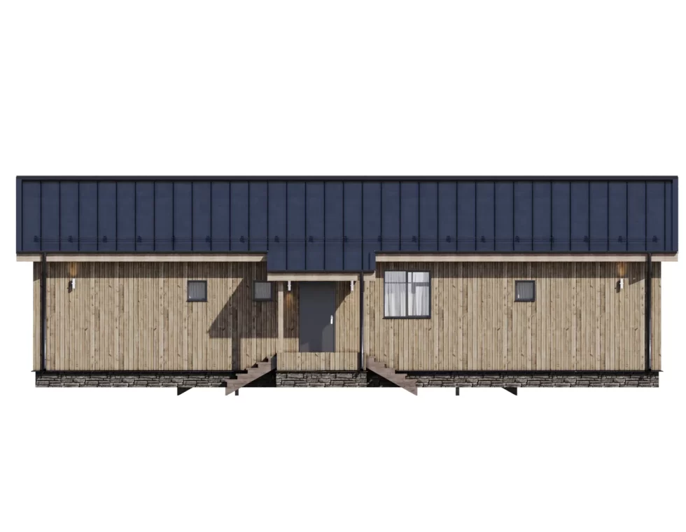 проект каркасного дома КД-1200 фасад