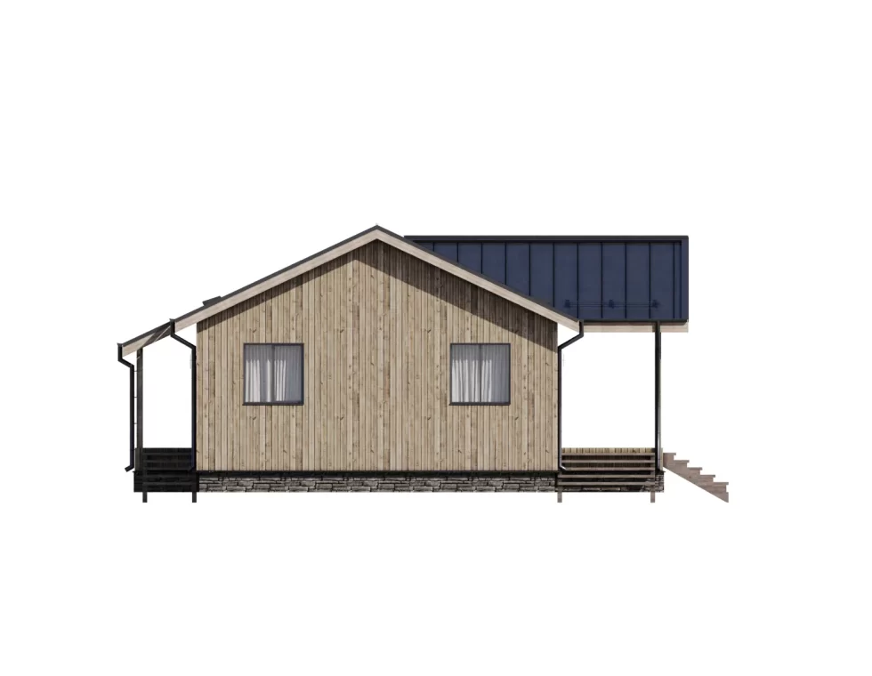 проект каркасного дома КД-1200 торец