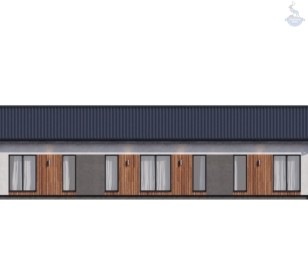 Проект каркасного дома КД-1210 фасад 3