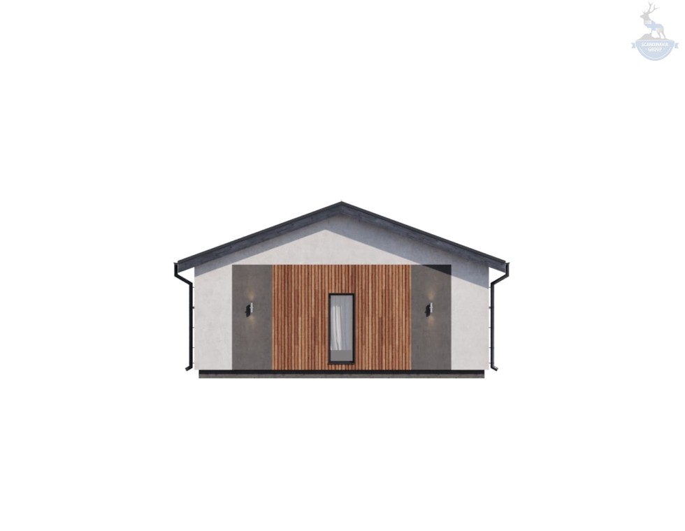 Проект каркасного дома КД-1210 фасад 4